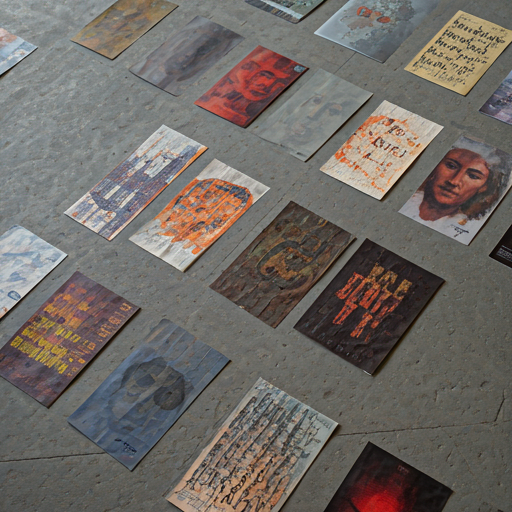 Colorful art exhibition flyers